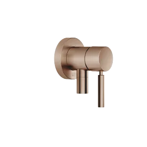 Concealed single-lever mixer with cover plate with integrated shower connection - Brushed Bronze - 36 045 660-42