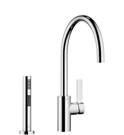 TARA ULTRA Single-lever mixer with rinsing spray set - Brushed Dark Brass (PVD) - Set containing 2 articles
