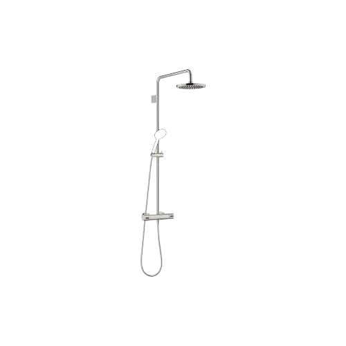 Showerpipe with shower thermostat without hand shower FlowReduce - Platinum - 34 459 979-08