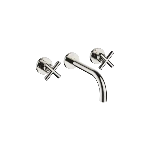 TARA Wall-mounted basin mixer without pop-up waste - Platinum - 36 712 892-08