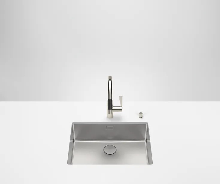 Single sink - Brushed Stainless Steel - 38 550 004-86