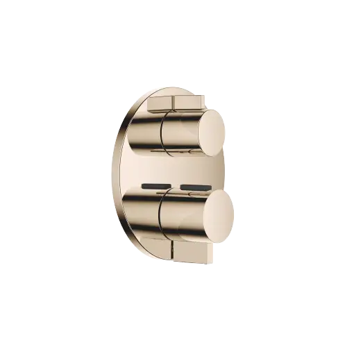 Thermostat à encastrer avec réglage de débit et robinet d'arrêt intégré - Champagne (Or 22cts) - 36 425 970-47 0010