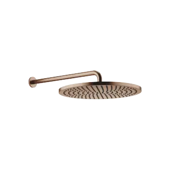 Soffione a pioggia con fissaggio a muro 400 mm - Bronzo spazzolato (PVD) - 28 659 970-42