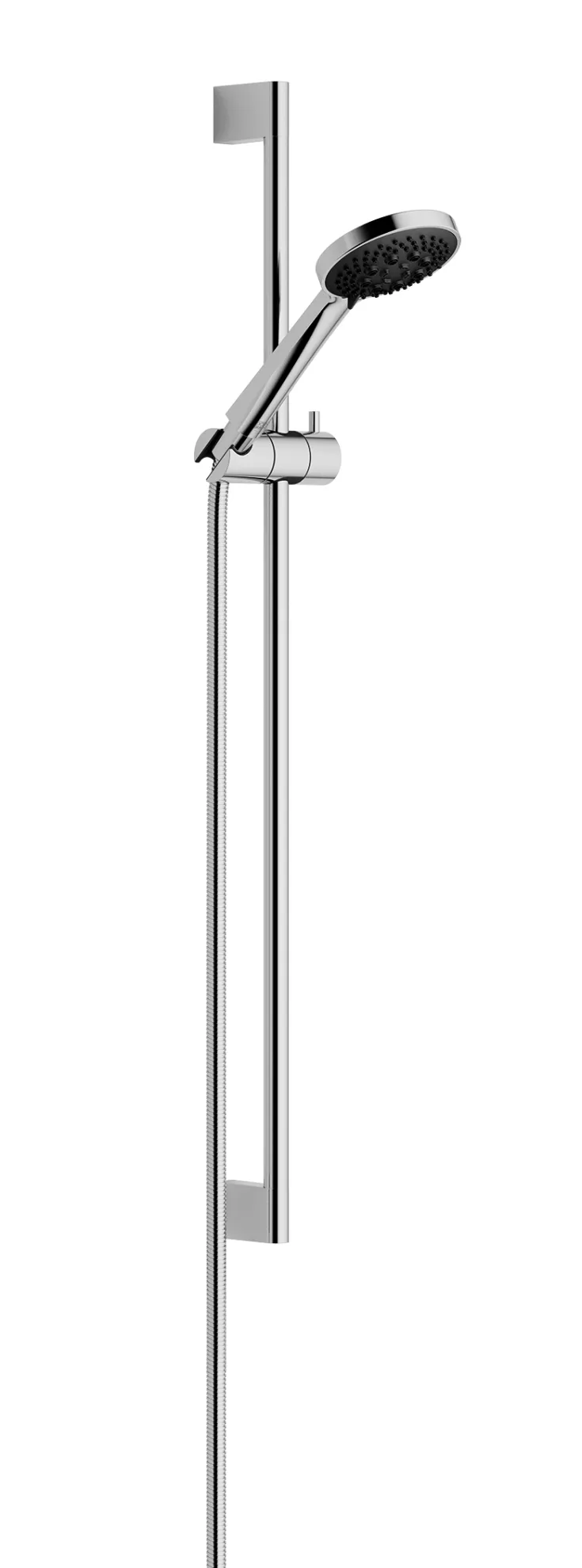 Gruppo doccetta con flessibile e asta saliscendi - Dark Brass spazzolato (PVD) - Set contenente 2 articoli