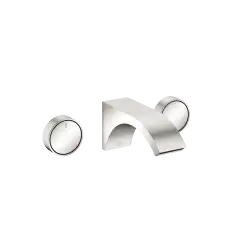 CYO Wall-mounted three-hole lavatory mixer without drain - Platinum / Brushed Platinum - Set containing 2 articles