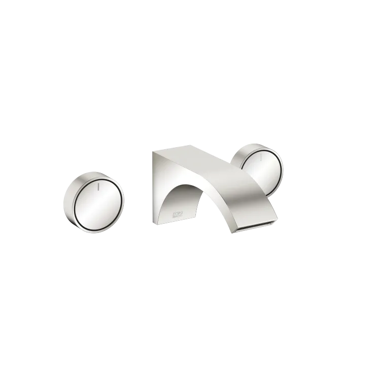 CYO Robinetterie murale pour lavabo sans garniture d’écoulement - platine / platine mat - Set contenant 2 articles