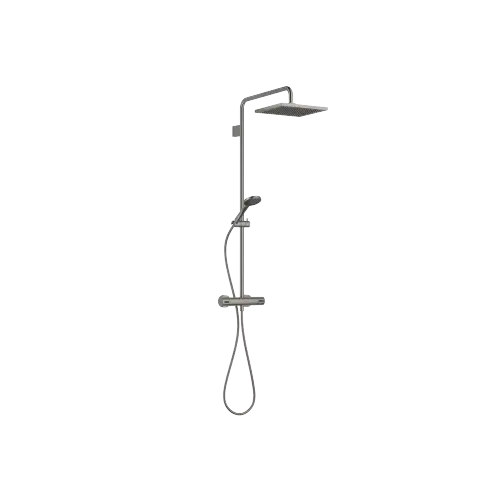 SERIES SPECIFIC Showerpipe with shower thermostat 300 x 240 mm - Brushed Dark Platinum - Set containing 2 articles