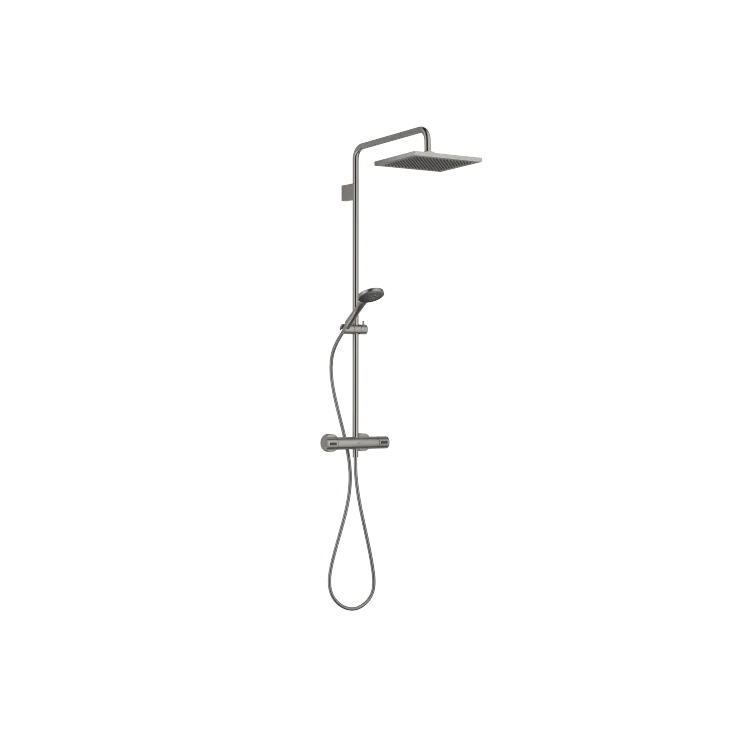 SERIES SPECIFIC Showerpipe with shower thermostat - Brushed Dark Platinum - Set containing 2 articles