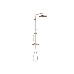 Showerpipe with shower thermostat without hand shower - Brushed Bronze - 34 460 979-42