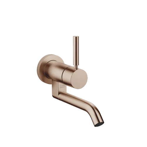 META Waschtisch-Wand-Einhandbatterie ohne Ablaufgarnitur - Bronze gebürstet (PVD) - 36 805 660-42