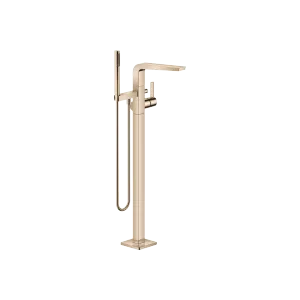 CL.1 Single-lever bath mixer with stand pipe for free-standing assembly with hand shower set - Champagne (22kt Gold) - 25 863 705-47