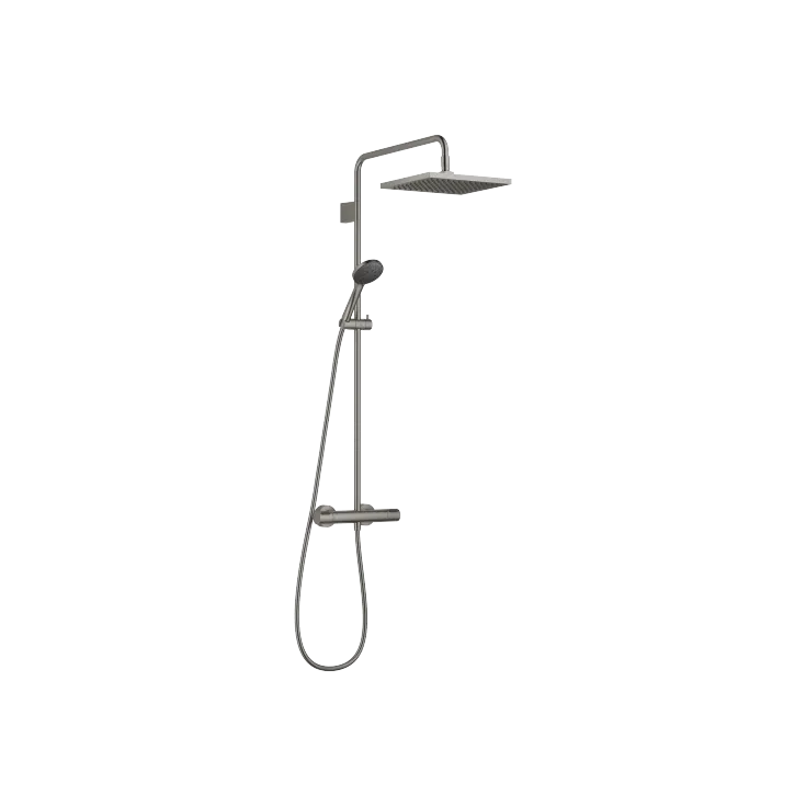 Shower pipe with shower thermostat with hand shower set - Set containing 2 articles