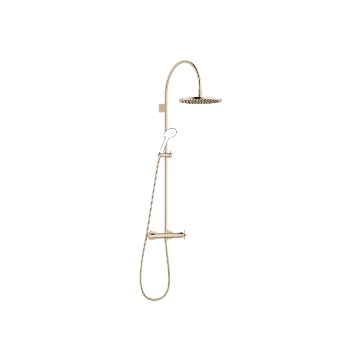VAIA Shower pipe with shower thermostat without hand shower - Brushed Light Gold - 34 465 809-27 0010