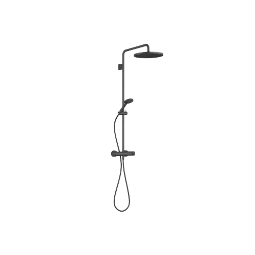 EDITION PRO Showerpipe with shower thermostat - Matte Black - Set containing 2 articles
