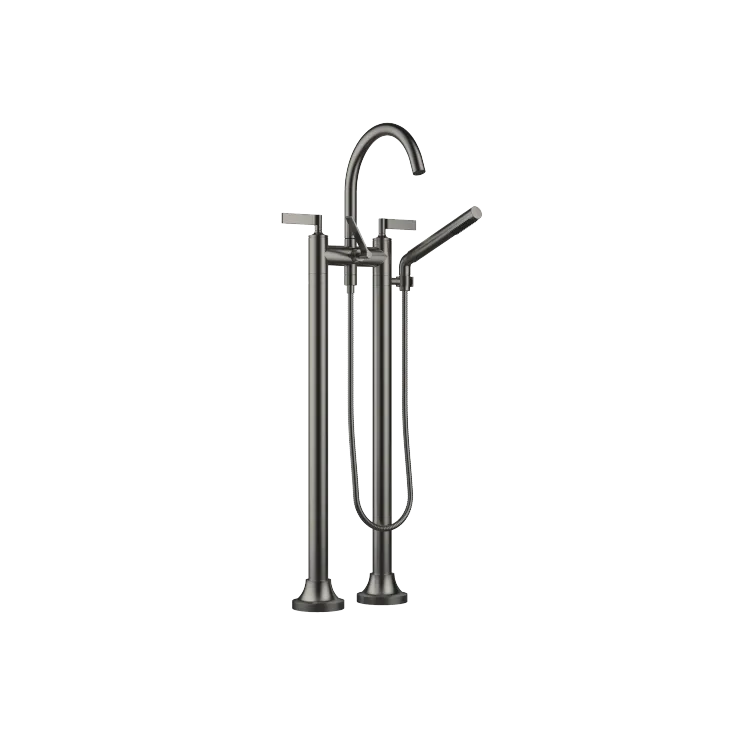 VAIA Gruppo vasca due fori per montaggio indipendente con gruppo doccetta - Dark Platinum spazzolato - 25 943 819-99