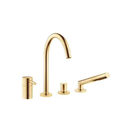 META Bath shower set for bath rim or tile edge installation - Brushed Gold (PVD) - 27 632 661-37 0050