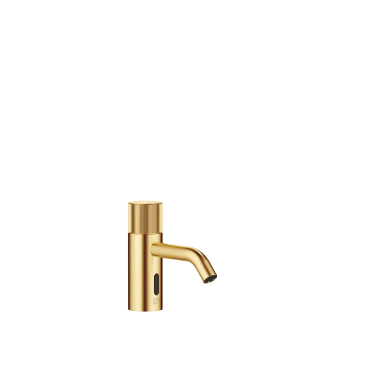 META Washstand fitting with electronic opening and closing function without pop-up waste - Brushed Durabrass (23kt Gold) - 44 511 660-28