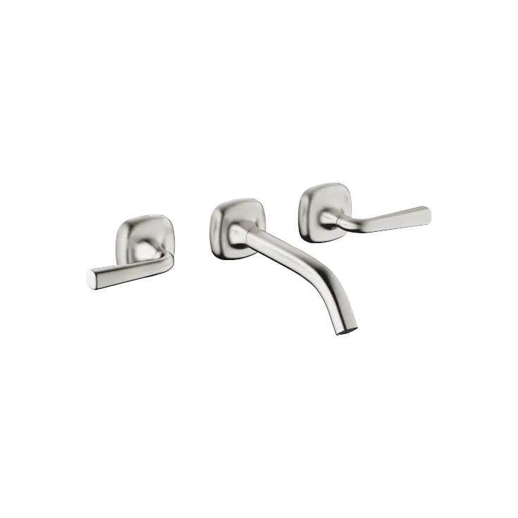 COYA Wall-mounted basin mixer without pop-up waste - Brushed Platinum - 36 712 414-06