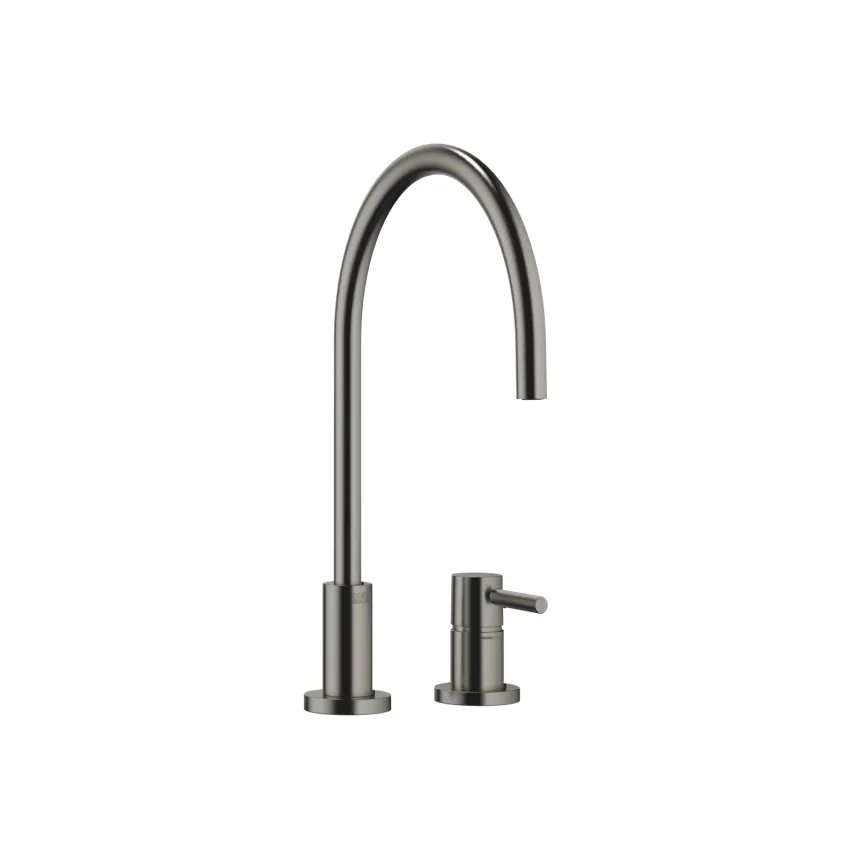 TARA Brushed Dark Platinum Kitchen faucets Twohole mixer with