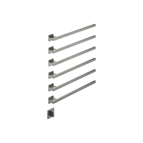 Handtuchwärmer , 6-fach , Ausladung rechts , mit Bedienelement - Dark Platinum gebürstet - Set aus 2 Artikeln