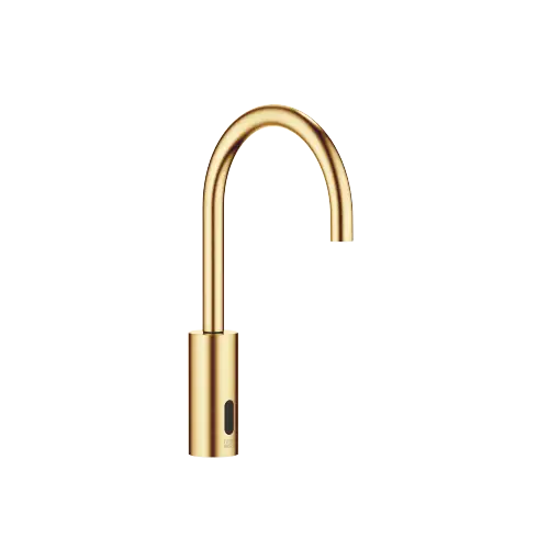 Touchfree Robinetterie de lavabo avec fonction d’ouverture et de fermeture électronique sans garniture d’écoulement - Or brossé (PVD) - 44 521 660-37