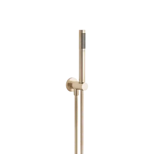 Hand shower set with integrated wall bracket - Brushed Light Gold (PVD) - 27 812 660-27 0010