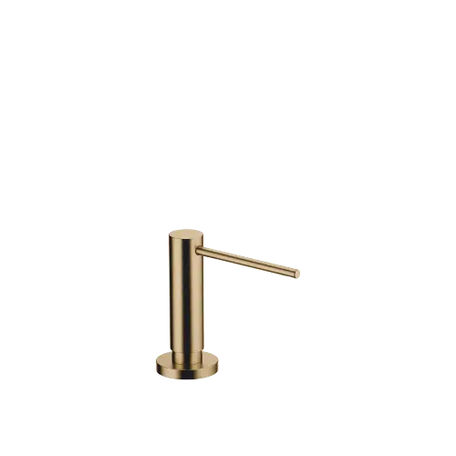 Dispenser with rosette - Brushed Dark Brass (PVD) - 82 444 970-39