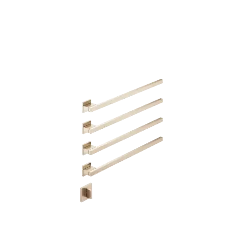 Handtuchwärmer , 4-fach , Ausladung rechts , mit Bedienelement - Champagne gebürstet (22kt Gold) - Set aus 2 Artikeln