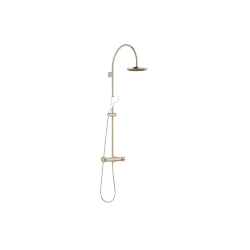 VAIA Showerpipe con termostato doccia senza doccetta FlowReduce - Champagne spazzolato (Oro 22k) - 34 459 809-46