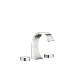 CYO Waschtisch-Dreilochbatterie mit Ablaufgarnitur ohne Designelement - Platin / Platin gebürstet - 20 710 811-36