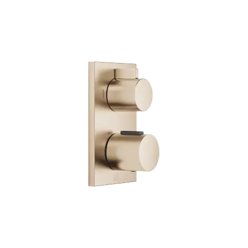 Termostato incasso con regolazione di portata dell'acqua a due vie - Champagne spazzolato (Oro 22k) - 36 426 670-46