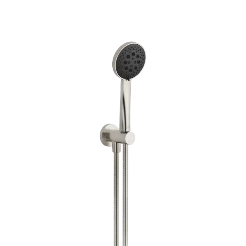 Gruppo doccetta con flessibile con supporto doccia integrato - Platinato spazzolato - 27 813 660-06