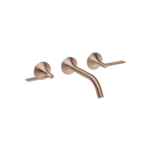 VAIA Wall-mounted basin mixer without pop-up waste - Brushed Bronze (PVD) - 36 712 819-42