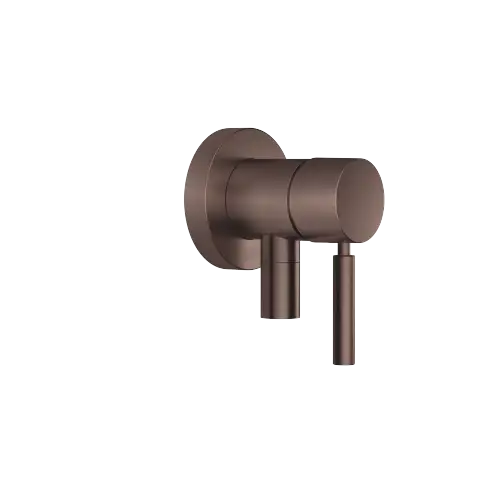 Miscelatore monocomando incasso con piastra di copertura con attacco doccia incluso - Dark Bronze spazzolato (PVD) - 36 046 660-43