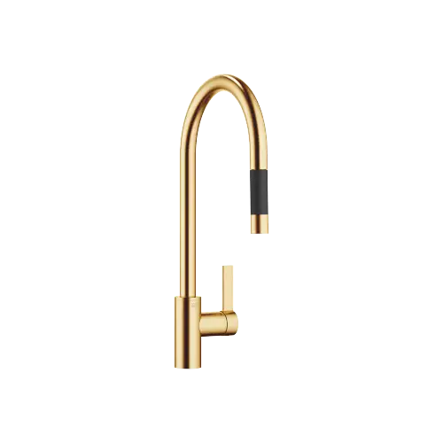 TARA ULTRA Single-lever mixer Pull-down with spray function - Brushed Gold (PVD) - 33 870 875-37