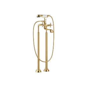 MADISON Two-hole bath mixer for free-standing assembly with hand shower set - Brushed Durabrass (23kt Gold) - 25 943 360-28