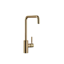 META SQUARE Single-lever mixer for rinsing/Profi spray - Brushed Dark Brass (PVD) - 33 826 861-39