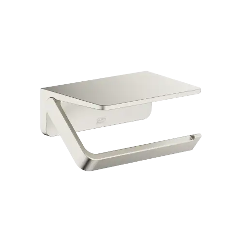 Portarotolo con ripiano - Platinato spazzolato - 83 515 976-06