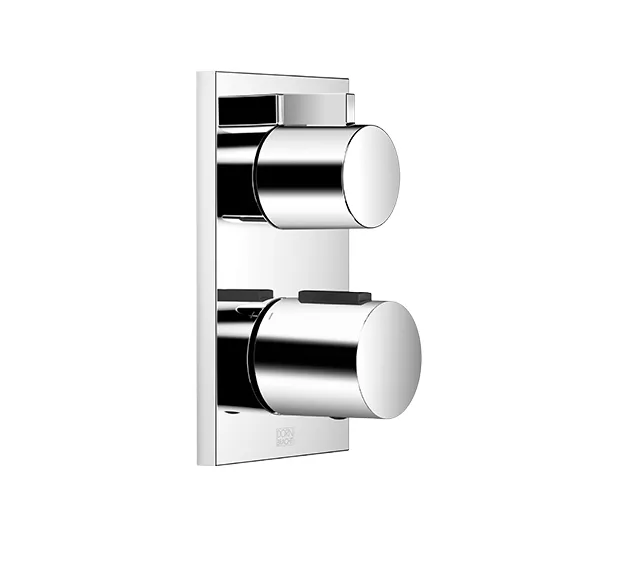 Concealed thermostat with one function volume control - Brushed Chrome - 36 425 670-93