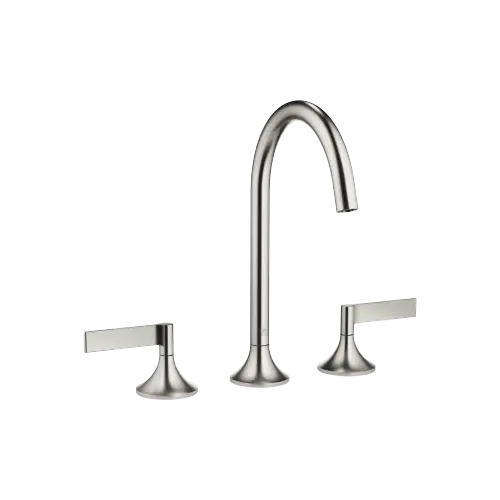 VAIA Mélangeur lavabo à 3 trous avec garniture d'écoulement - Platine brossé - 20 713 819-06 0010