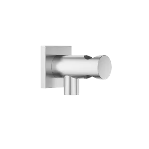 Codo de conexión a pared con soporte de ducha integrado - Cromo cepillado - 28 490 970-93
