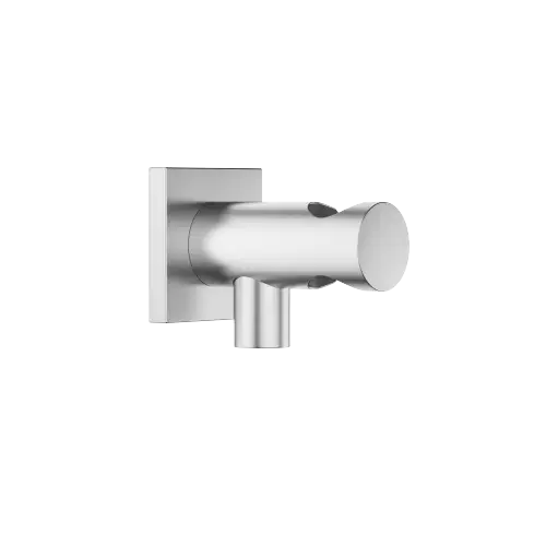 Wandanschlussbogen mit integriertem Brausehalter - Chrom gebürstet - 28 490 970-93