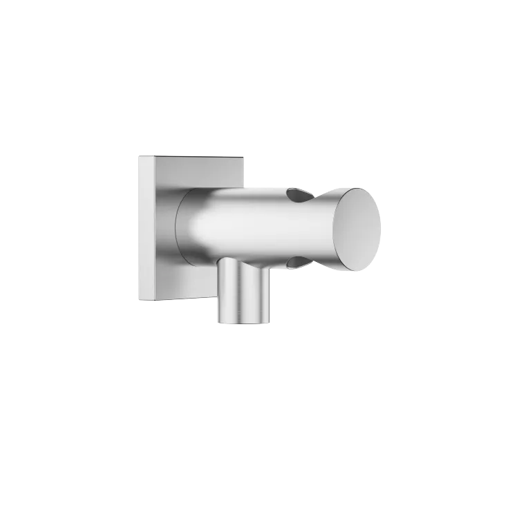 Wall elbow with integrated shower holder - Brushed Chrome - 28 490 970-93