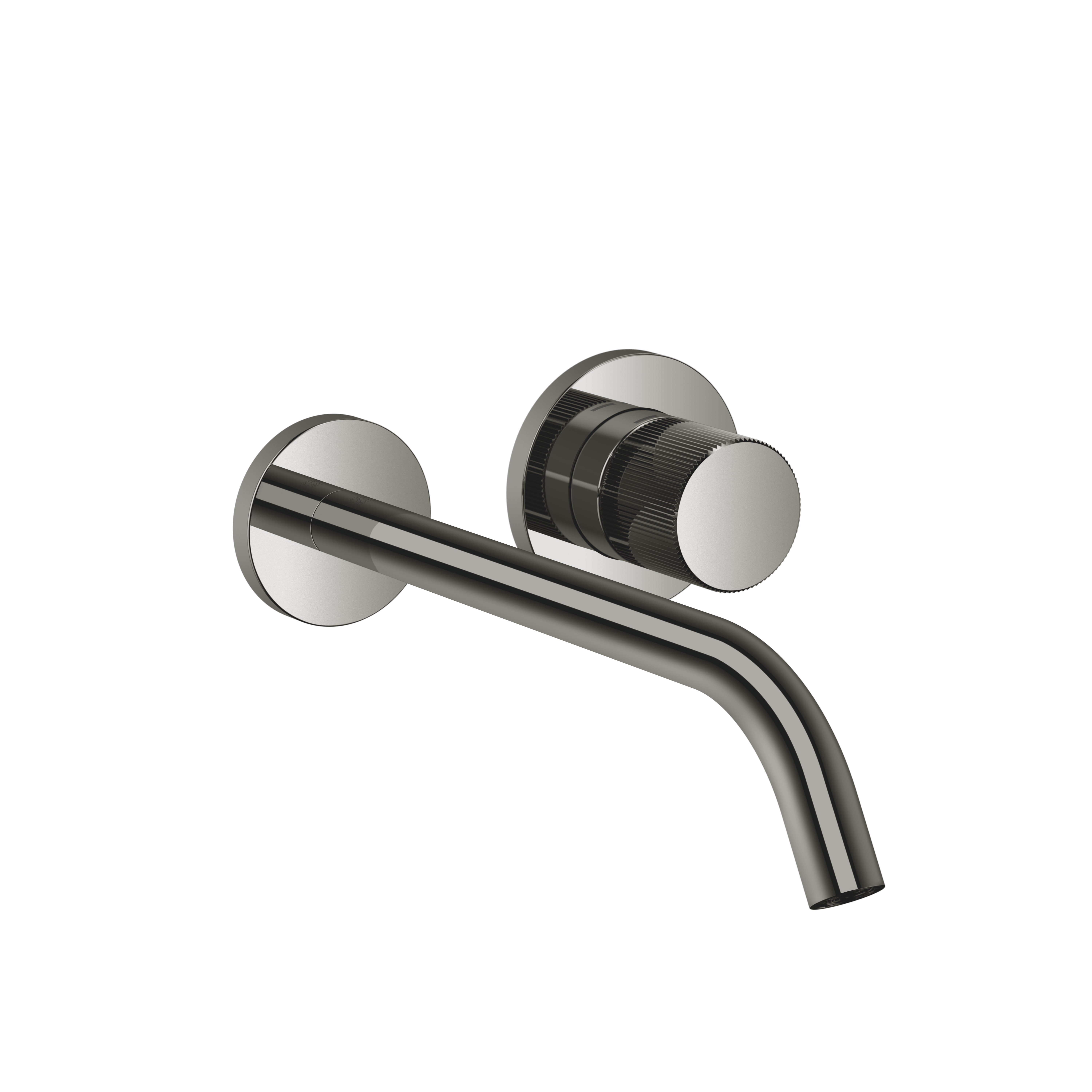 META Brushed Platinum Washstand faucets: META PURE Wall-mounted 