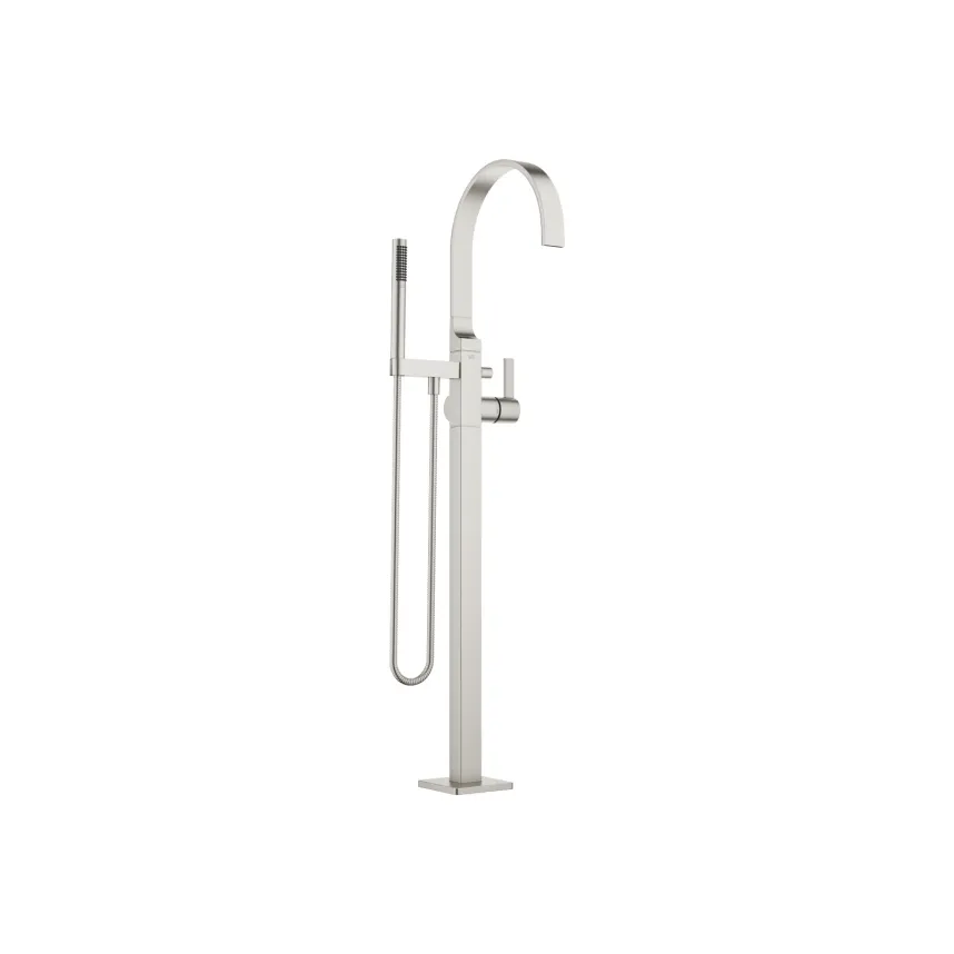 Mem Brushed Platinum Bath Faucets Single Lever Bath Mixer With Stand