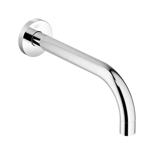 Wall-mounted basin spout without pop-up waste - Brushed Light Gold (PVD) - 13 800 882-27