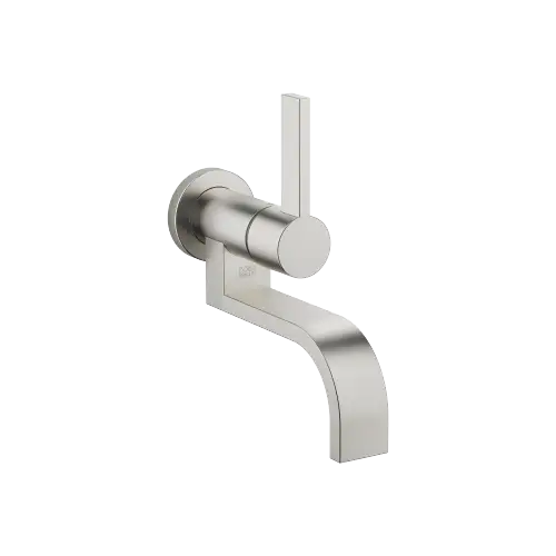 MEM Wall-mounted single-lever basin mixer without pop-up waste - Brushed Platinum - 36 805 782-06