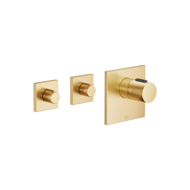 IMO xTOOL Thermostat module with 2 valves - Brushed Durabrass (23kt Gold) - Set containing 3 articles