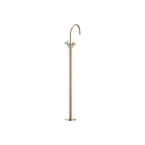 TARA Miscelatore monoforo lavabo con tubo verticale senza piletta - Champagne spazzolato (Oro 22k) - 22 585 892-46