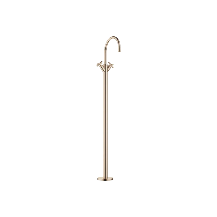 TARA Single-hole basin mixer with stand pipe without pop-up waste - Brushed Champagne (22kt Gold) - 22 585 892-46